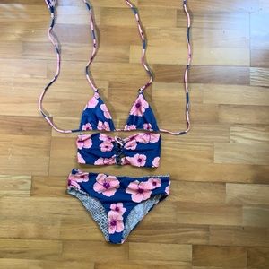 Acacia swimwear aloha print bikini 2 tops